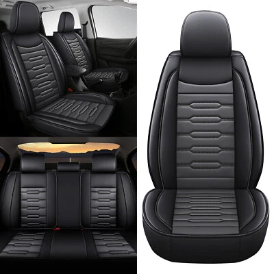 Breathable Seat Covers PU Leather Full Set Grey Pad For Infiniti Q70 2014-2019 Foto 1 de 4