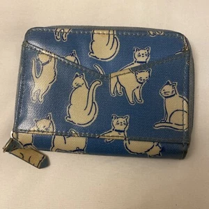 Borsa Cath Kidston in tela, modello gatto blu - Foto 1 di 4