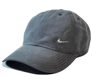 Nike Hat Cap StrapBack Mens Adjustable Logo Heritage Black Swoosh Golf Hat - Picture 1 of 8