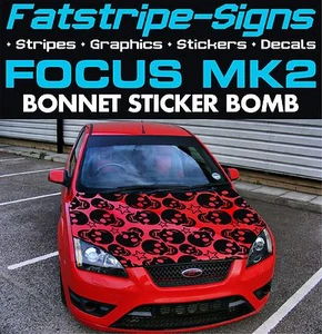 passend für Ford Focus MK2 GRAFIK AUFKLEBER BOMBE HONBE AUFKLEBER AUTO VINYL ST RS - Bild 1 von 2