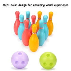 Kids Pins Balls Bowling Game Indoor Sport Development Toy Gifts - Picture 1 of 12