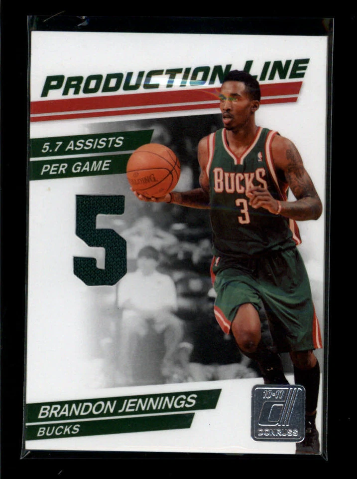 Camisa de jogo BRANDON JENNINGS 2010/11 10/11 PANINI DONRUSS /399 AG5700 - Imagem 1 de 1