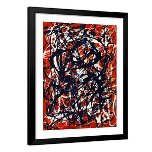 Framed Canvas Giclee Print Art Free Form by Jackson Pollock Home Decor 20"x24" - Picture 1 of 6