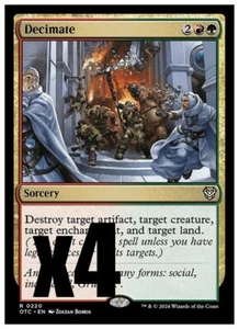 MTG l Decimate (x4 Playset) | (NM) Commander: Thunder Junction - Picture 1 of 1
