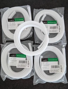 5x Kabelschlauch universell flexibel Kabelkanal Gewebeschlauch weiß 20mm - 1,8m - Bild 1 von 2