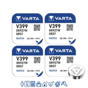4 x Varta 399 Uhrenbatterien 1,55 V SR927W SR57 AG7 LR926 LR927 42mAh - Bild 1 von 1