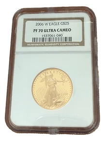 US 2006 W Gold 1/2 oz $25 NGC PF70UC Proof Gold Eagle - Picture 1 of 2