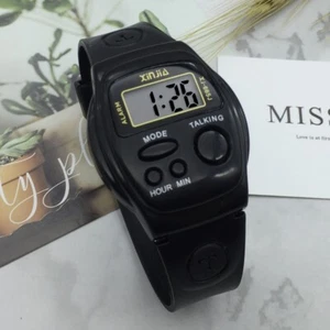 English Talking Wrist Watch Sport Style with Alarm Funtion 665TE - Picture 1 of 8