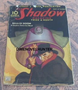 MAXWELL GRANT THE SHADOW MAGAZINE MARCH 15 1935 "BELLS OF DOOM" PULP SEE VIDEO - Picture 1 of 1