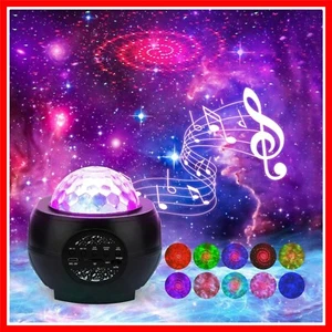 LED Galaxy Star Projector with Bluetooth - Night Light & Music Player for Kids - Picture 1 of 9