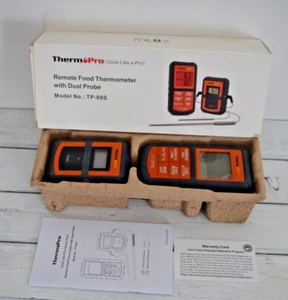 THERMOPRO TP-08S WIRELESS REMOTE DIGITAL COOKING THERMOMETER 300FT RANGE - Picture 1 of 6