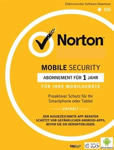Norton Mobile (Internet) Security 2025 - 1 Gerät / 1 Jahr iOS, Android - Key NEU - Bild 1 von 2