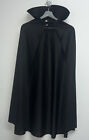 Black Vampire Cape Halloween Costume Accessory 40" L One Size Fits Most