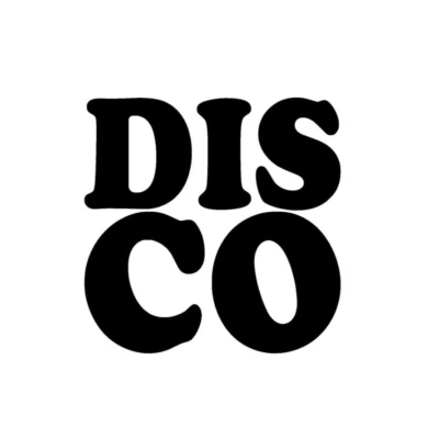 Disco Vinyl Sticker decal BLACK GLOSS 10 x 10 cm - Image 1 of 2