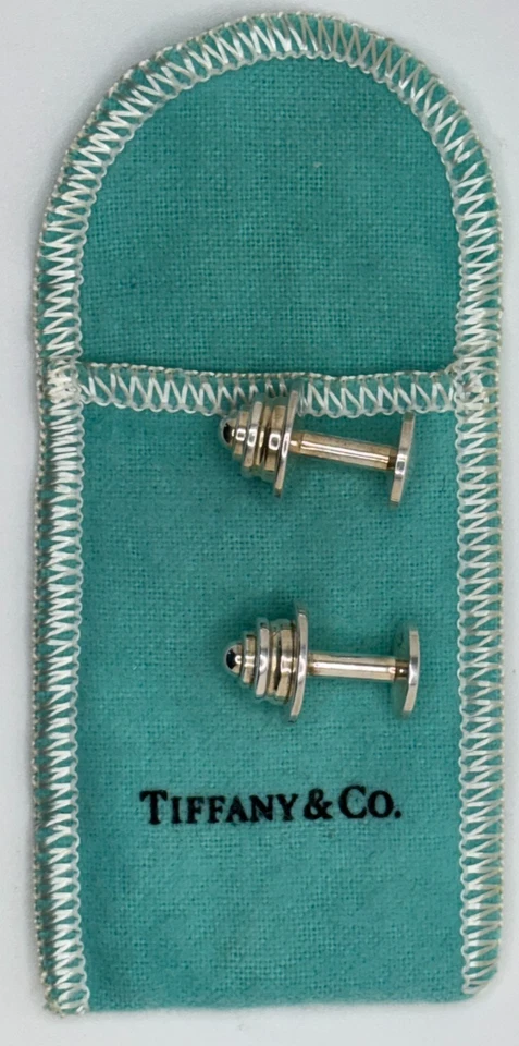 Gemelos redondos en capas de plata Tiffany & Co Paloma Picasso plata .925 Foto 1 de 1