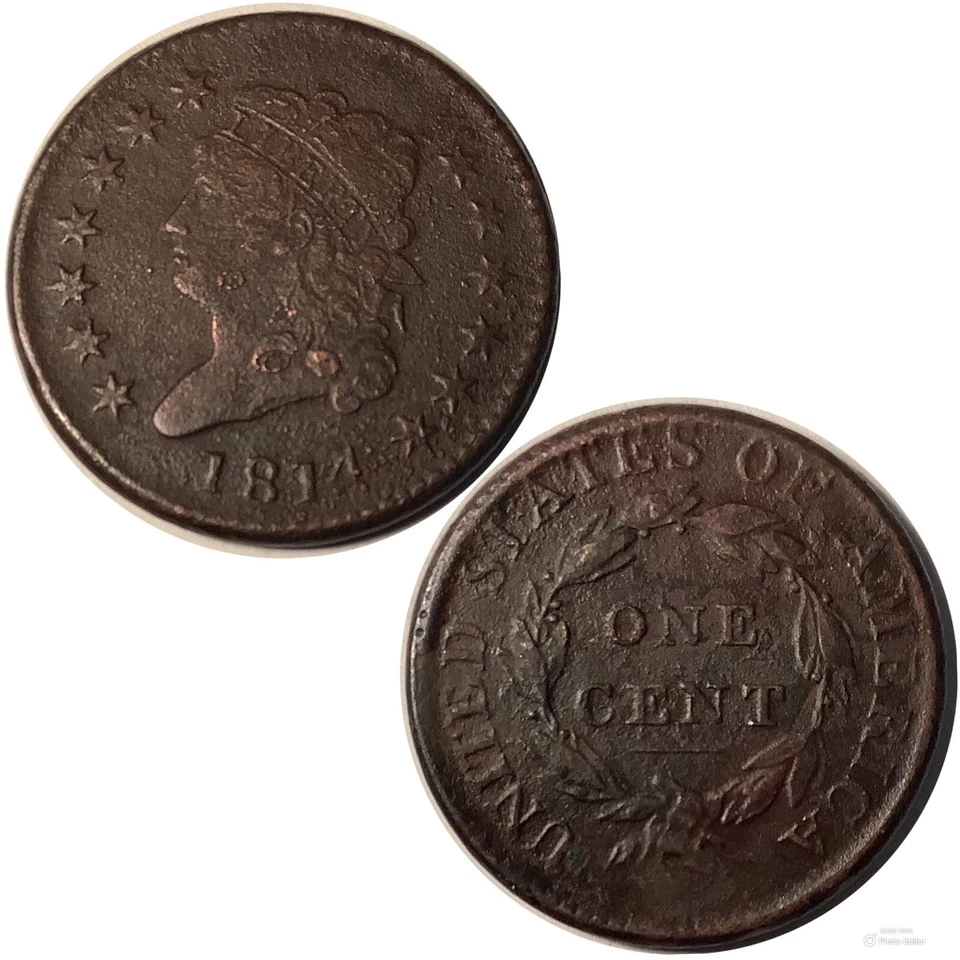 1814 Classic Head Large Cent, Plain 4~ Rare!! - Image 1 of 1