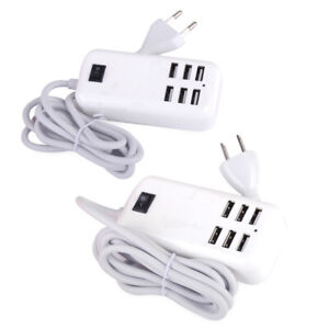 4 USB Ports Handy Ladegerät 3A Smart Netzteil mit Schalter EU/US Stecker