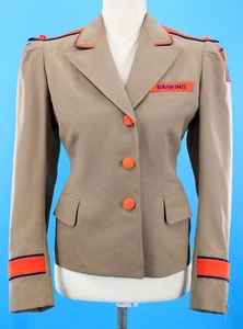 Giacca uniforme vintage donna 1939/40 marrone chiaro e arancione fiera mondiale S/M anni 30 - Foto 1 di 24