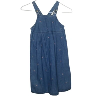 Hartstrings chambray denim floral embroidered dress 6 modest cottagecore prairie - Image 1 of 4