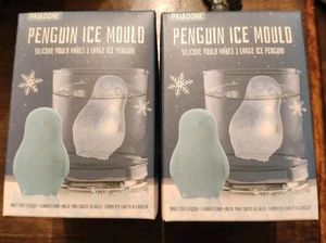 2 PALADONE Penguin Ice Silicone Moulds - Makes 1 Large Ice Penguin Each - NEW - Picture 1 of 1