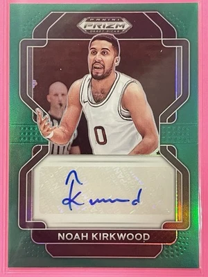 2022-23 Panini Prizm Draft Picks Noah Kirkwood Auto Green #DP-NKI Basketball - Image 1 of 3