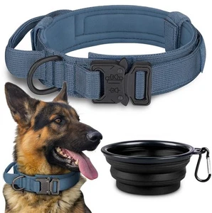 Dog Collar,3 Piece Set Tactical Dog Collar, Adjustable Military Training Nylo... - Picture 1 of 6