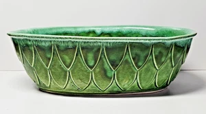 Planter Judy Of California Green Drip Glaze Artichoke -  Oval  D2 - Picture 1 of 4
