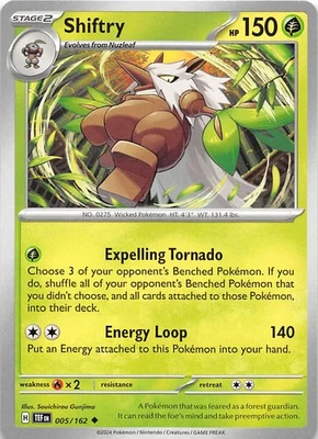Shiftry 005/162 SV05 Temporal Forces Pokemon 007661 - Image 1 of 2