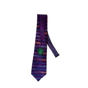 Vintage Gianni Versace Medusa Stickerei Seide POWER Krawatte Made in Spain 90er altes Geld - Bild 1 von 5