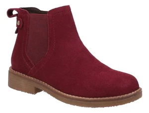 Botas al tobillo Hush Puppies Maddy para mujer Bordo informales inteligentes Chelsea con cremallera - Imagen 1 de 6