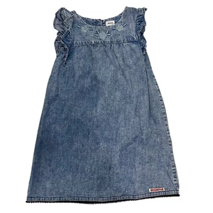 Hudson Girl's Size 6X Chambray Floral Embroidery Dress - Picture 1 of 5