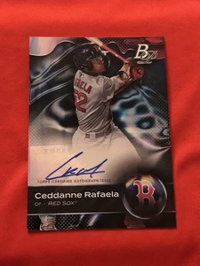 Tarjeta autografiada firmada por Bowman Platinum Ceddanne Rafaela 2023 Medias Rojas - Imagen 1 de 6