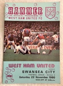 West Ham United v Swansea City 22 Novembre 1980 Divisione 2 - Foto 1 di 2