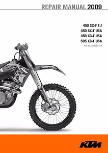 KTM Service Workshop Shop Repair Manual Book 2009 450 SX‑F - Bild 1 von 12