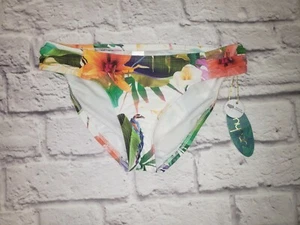 Mynah Damen Größe XS Medium Abdeckung Tropical Print Badeanzug Bikinihose - Bild 1 von 3