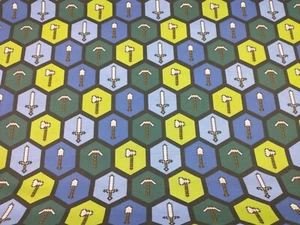 Mojang Minecraft Tools Sword Pickaxe Cotton Fabric Springs Creative By the Yard - Picture 1 of 3