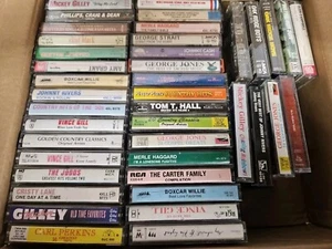 40 Country Cassette Tapes George Strait Waylon Merle Willie Oak Ridge Untested - Picture 1 of 17