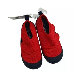 Cat & Jack Water Shoes Red Easy On Mesh Lightweight Toddler Boys Size 9 - Picture 1 of 5