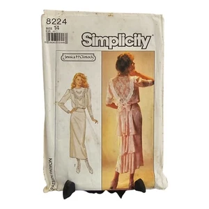 Simplicity 8224 Misses Dress Jessica McClintock  INSTRUCTIONS ONLY 1980s - Picture 1 of 4