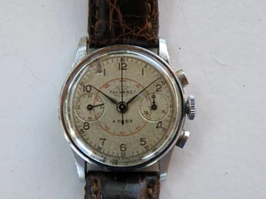 TAVANNES "+ 217012"-CRONO-MANUALE-ANNI 40-RUOTA A COLONNE-VENUS 165-RARISSIMO - Picture 1 of 12