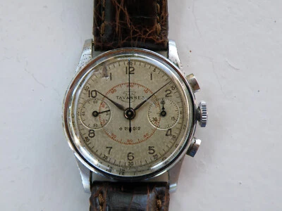 TAVANNES "+ 217012"-CRONO-MANUALE-ANNI 40-RUOTA A COLONNE-VENUS 165-RARISSIMO - Immagine 1 di 4