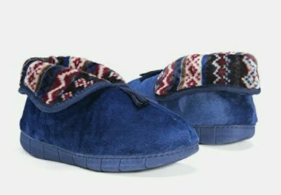 Zapatillas botín de porche MUK LUKS para mujer talla pequeña color azul libertad Foto 1 de 4