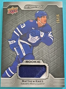 Patch maglia Rookie 2023-24 Matthew Knies Upper Deck incisa #106 RC/15 - Foto 1 di 3