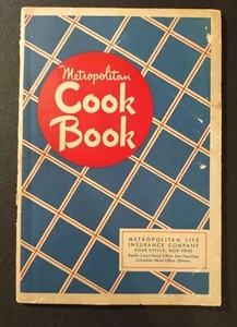 1948 Metropolitan Cookbook Met Life Insurance Co Vintage Paperback Cover Pitting - Picture 1 of 9