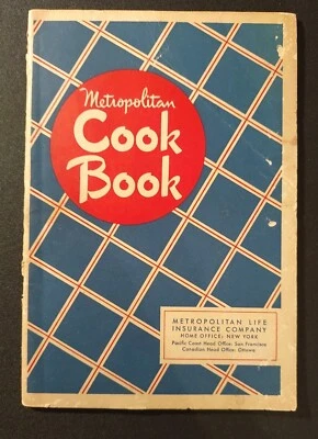 1948 Metropolitan Cookbook Met Life Insurance Co Vintage Paperback Cover Pitting - Image 1 of 4