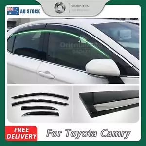 Injection Stainless Weather Shields Window Visor for Toyota Camry 2017-2024 - Picture 1 of 9