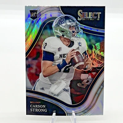 2022 Panini Select Draft Picks Field Level Carson Strong Silver Prizm RC #111 - Image 1 of 2