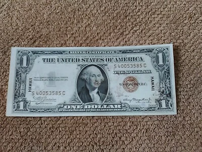 1935 SERIES A $1 ONE DOLLAR SILVER CERTIFICATE NOTE, CRISP, CU/GEMU, BROWN SEAL - Image 1 of 4