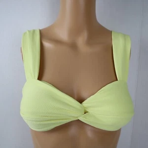 Xhilaration women's bikini top sz small bralette textured padded yellow nwt - Picture 1 of 5