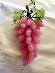 Rose Quartz Grape Cluster Decoration - Picture 1 of 3